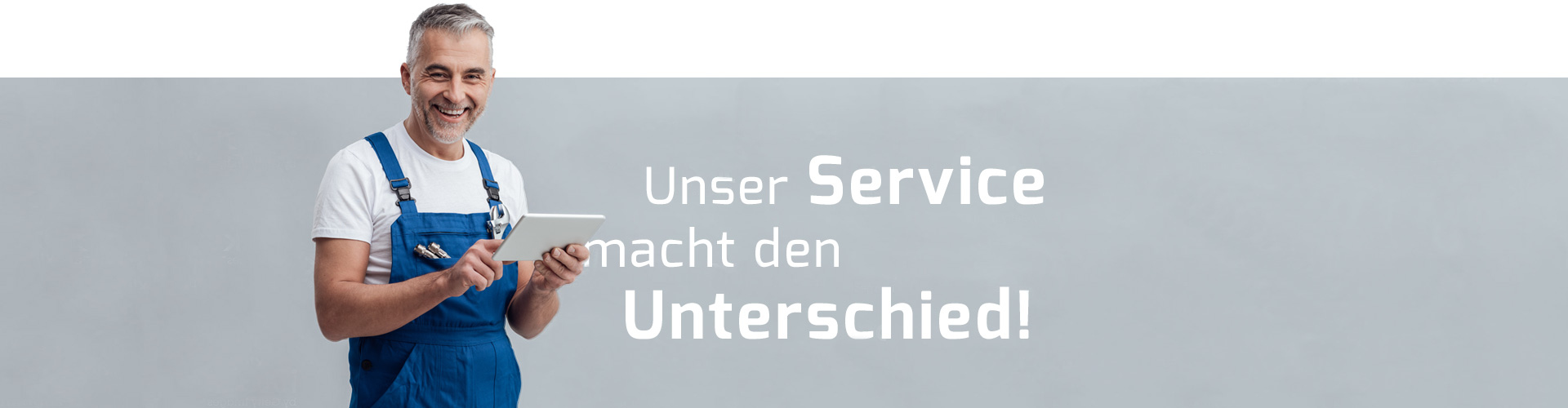 Text Unser Service macht den Unterschied mit Handwerker